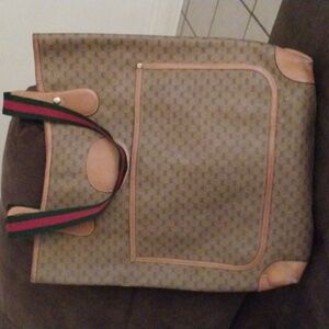 Gucci Large GG Web Vintage Tote